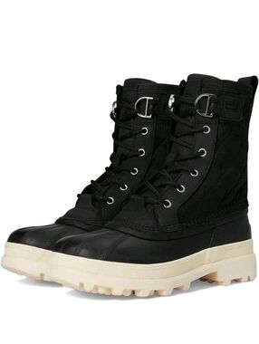 Size 8 Sorel Waterproof Winter Boots Black and White Rubber Sole Size 8